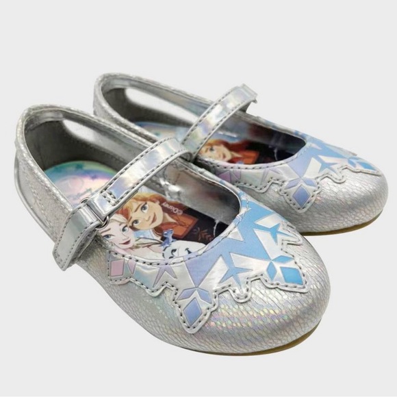 🆕 Disney Frozen ❄️ Toddlers Ballet Flats Dress Up Elsa & Anna Shoes Sz 6 - Picture 2 of 10